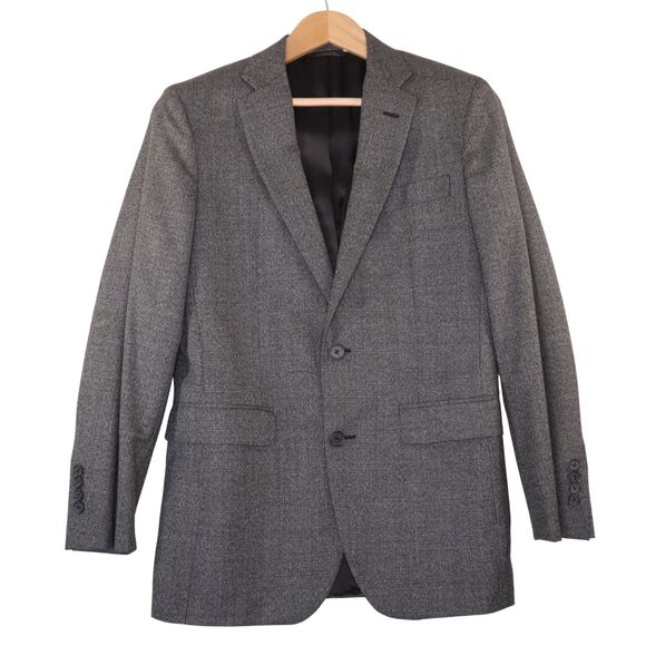 Brooks Brothers 1818 Milano Fit E Thomas Men's 37 Wool Blazer Gray Glen Plaid